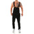 Kakan - New European and American Men's Suspender Jeans, Blue Black Torn Color Matching Jumpsuit Long Jeans K34-992