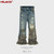 MIJKO Jeans Men's and Women's Camouflage Patchwork Washed Hole Design Jeans 2025ss