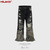 MIJKO Jeans Men's and Women's Camouflage Patchwork Washed Hole Design Jeans 2025ss