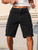 Men's Summer Denim Black Shorts. Workwear Style. For Daily Leisure. Creating a Trendy Street-Style Look.