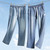 Summer Thin Fashion Lyocell Jeans Men's Casual Drawstring Straight Trousers Korean Fashion Male Streetwear Denim Pants