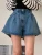 REALEFT 2024 New High Waist Washed Women's Denim Wide Leg Shorts Summer Buttons Casual Female Blue Jeans Trouses Pockets