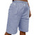 Women's Striped Print High Waist Shorts Casual Elastic Waist Pocket Shorts