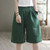 Summer Cotton Linen Shorts for Women High Waist Short Pants Casual Wide Leg Pants Women's Shorts Female Loose Mid Short Pants