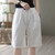 Summer Cotton Linen Shorts for Women High Waist Short Pants Casual Wide Leg Pants Women's Shorts Female Loose Mid Short Pants