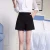 Women Shorts Spring Summer Casual High Waist A-line Shorts 2024 Loose Wide Leg Chiffon Short Chic Lady Black White Suit Shorts