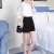 Women Shorts Spring Summer Casual High Waist A-line Shorts 2024 Loose Wide Leg Chiffon Short Chic Lady Black White Suit Shorts