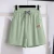 Ice silk shorts, women's summer thin slim, loose high-waisted straight mid pants, casual wide-leg pants, cropped pants