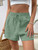 Solid Color Elastic Waist Shorts with Fake Drawstring