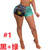 Euro-American new sexy slim-fit shorts pattern printed fashion casual hip-lifting yoga pants for women