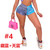Euro-American new sexy slim-fit shorts pattern printed fashion casual hip-lifting yoga pants for women