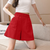 Home Short Pants for Women To Wear Mid Length Baggy Elastic Waist Cotton Womens Shorts Knee Half Loose Bermuda Summer Elasticty