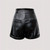 Cool Leather Shorts For Women Fashion Plain High Waisted Button Down Pants Ladies Trendy Night Out Club Clothing For Outdoor