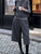 High End European Grey Cropped Pants For Women In Autumn And Winter 2025, Versatile And Fashionable Wide Leg Slimming Suit Pants