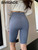 BIVIGAOS Summer Solid Color Sharkskin Cycling Shorts Women Casual Slim Short Leggings Thin High Waist Sport Fitness Biker Shorts