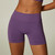 Seamless Ribbed Yoga Shorts Women High Waist Crossover V Waist Biker Shorts Scrunch Butt Lift Tummy Control Gym Workout Fitness