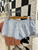 Blue Stripes Cute Shorts Woman Summer Lace Trim Buttons Elastic High Waist Straight Short Pants Sweet Casual Y2k Girl Underwear