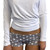 Y2k Dot/Stripe Print Ruched Bodycon Micro Short Pants Coquette Low Rise Fold Over Shorts Women Summer Going Out Lounge Shorts