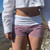 Y2k Dot/Stripe Print Ruched Bodycon Micro Short Pants Coquette Low Rise Fold Over Shorts Women Summer Going Out Lounge Shorts