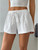 Elegant Beach Party Club Shorts Fashion Women Striped 2025 New Summer Drawstring Pocket Short Pant Casual Loose Wide Leg Pants