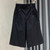 Button Summer Solid Color Elastic High Waisted Pockets Casual Summer Women's Clothing Straight Knee Pants Commute Korean Shorts