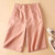 2025 Women Cotton Linen Shorts Solid Color Mid-rise Pockets Straight Lady Short Pants Casual Wide Leg Knee-length Beach Shorts