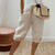2025 Women Cotton Linen Shorts Solid Color Mid-rise Pockets Straight Lady Short Pants Casual Wide Leg Knee-length Beach Shorts