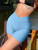 2024 New Solid Color High Waist Hip Lifting Casual Wrapped Sports Shorts For Women