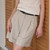 100% Linen Shorts Women's Classic Versatile Summer New High-Waisted Thin Casual Pants Double Side Pockets Wide-Legged Pants