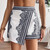 Women's Boho Bandana Print High Waist Skort - Casual Wrap Front Asymmetrical Hem Shorts for Beach Vacation & Summer Daily