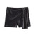 Women's Knotted Sequin Shorts Skirts, High Waist, Side Zipper, Female Skort,Fashion