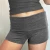 Summer Slim Yoga Shorts Women Casual Solid Color Fold Over Low Waist Lounge Shorts