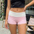 Summer Slim Yoga Shorts Women Casual Solid Color Fold Over Low Waist Lounge Shorts