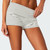 Summer Slim Yoga Shorts Women Casual Solid Color Fold Over Low Waist Lounge Shorts
