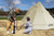 DANCHEL OUTDOOR 4 Seasons Inflatable Camping Tent Luxury Yurt Pop up Tents with Stove Jack for Family Glamping Party 3-4 Person