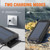 20000mAh Solar Power Bank Portable Fast Charging Type-C Dual USB Ports Light LDE External Battery for Camping Hiking Outdoor