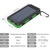 20000mAh Solar Power Bank Portable Fast Charging Type-C Dual USB Ports Light LDE External Battery for Camping Hiking Outdoor