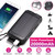 20000mAh Outdoor Solar Power Bank IP67 Waterproof Dual USB Charger With LED Flashlight SOS Light Compass Portable External Battery