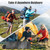 Domars 20000mAh Solar Power Bank Outdoor Portable Charger Waterproof External Battery Dual USB Charging Powerbank LED Light