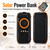 Solar Power Bank 100000mAh Wireless Fast Charging Portable Charger Built-in Cables LED Flashlight for Camping Travel Emergency