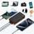 Long-life Solar Power Bank Portable Solar Power Supply Long-lasting Low Self-discharge Compatible with IOS Android USB-A & USB-C
