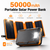 50000mAh Solar Power Bank Portable Charger, Outdoor External Battery with 5W Wireless Charging, LED Flashlight for Camping Hikin