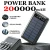 200000mAh Solar Power Bank Super Fast Charging 4in1 USB TypeC 4 Cables LED Light Solar Outdoor Ultra Capacity For iPhone Samsung