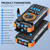 80000mAh Magnetic Wireless Power Bank Solar Hand Crank Portable Charger with LED Emergency Light for iPhone Apple Watch AirPod