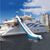 Adjustable Inflatable Yacht Floating Slide, Commercial Use, Summer Season with Air Pump