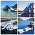Commercial water play equipment Outdoor floating inflatable dock Water skiing Marine inflatable yacht slide with climbing