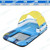 Large inflatable floating island with awning  island floating at sea adult household unshade boat