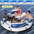 Large inflatable floating island with awning  island floating at sea adult household unshade boat