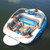 PVC thickened inflatable 6-person island floating bed pirate ship cutting multi-person water party yacht floating boat
