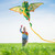 Yongjian Green Chinese Dragon Kite Upgraded Hot Cut Craft Cartoon Kite Suitable for Beginners  With 50m kite string